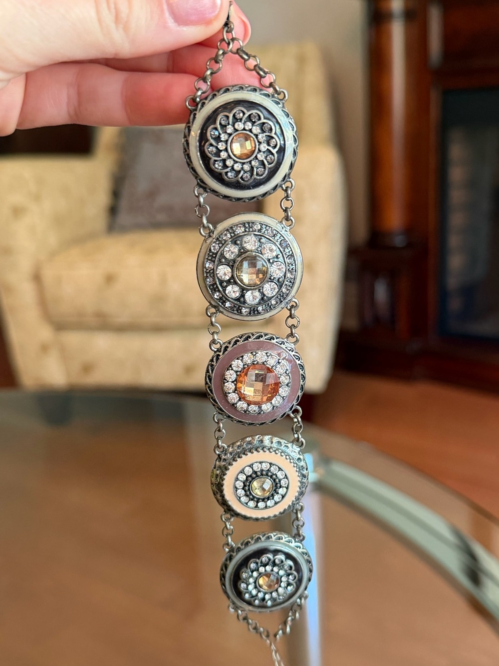 Bijou Brigitte Multi-Tone Crystal Enamel Bracelet